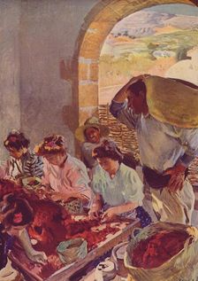 The Preparation of Dry Grapes 1890, (c1932). Artist: Joaquin Sorolla y Bastida