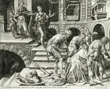 The Preparation of the Banquet and the King Sending out His Servants to Invite Guests, 1559. Creator: Dirck Volkertsen Coornhert