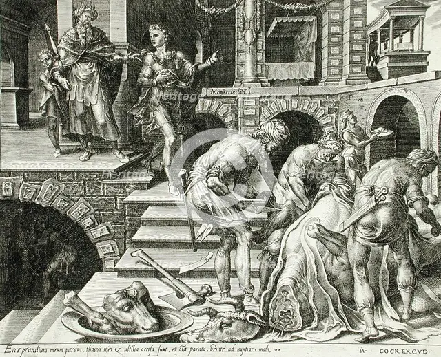 The Preparation of the Banquet and the King Sending out His Servants to Invite Guests, 1559. Creator: Dirck Volkertsen Coornhert.