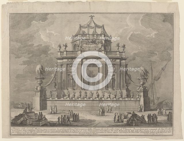 The Preparation of Theriac in Venice, for the "Chinea" Festival, 1773. Creator: Giuseppe Vasi.