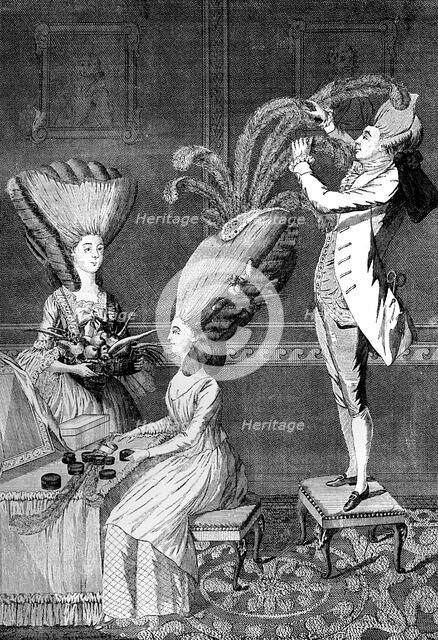 'The Preposterous Head Dress or The Feathered Lady', 1776. Artist: Unknown