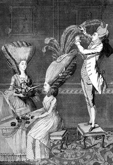 The Preposterous Head Dress or The Feathered Lady 1776