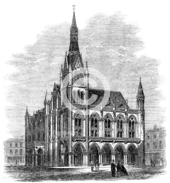 The Preston Guild Festival: the proposed townhall, 1862. Creator: Unknown.