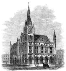 The Preston Guild Festival: the proposed townhall, 1862. Creator: Unknown