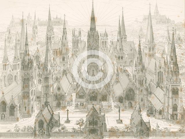 The Present Revival of Christian Architecture, 1843. Creator: AWN Pugin.