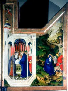 The Presentation at the Temple and the Flight Into Egypt 1394-1399. Artist: Melchior Broederlam