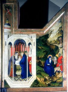 The Presentation at the Temple and the Flight Into Egypt 1394-1399. Artist: Melchior Broederlam