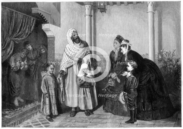 'The Presentation, English Ladies Visiting a Moor's House', 1875. Artist: John Bagnold Burgess