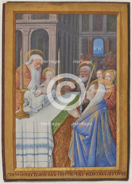 The Presentation in the Temple, 1498-1499. Creator: Jean Bourdichon.