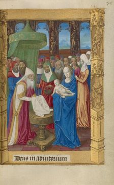 The Presentation in the Temple; Book of Hours, 1478. Creator: Master of Guillaume Lambert