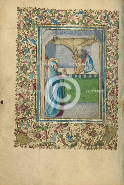 The Presentation in the Temple; Book of Hours, about 1460. Creator: Unknown.
