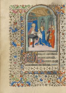 The Presentation in the Temple; Book of Hours, about 1420-1430. Creator: Master of the Harvard Hannibal