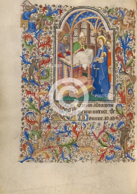 The Presentation in the Temple; Book of Hours, about 1420. Creator: Unknown.