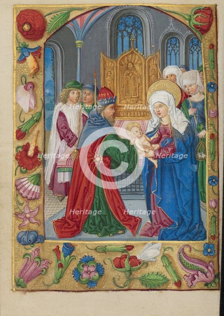The Presentation in the Temple; Book of Hours, early 16th century. Creator: Unknown.