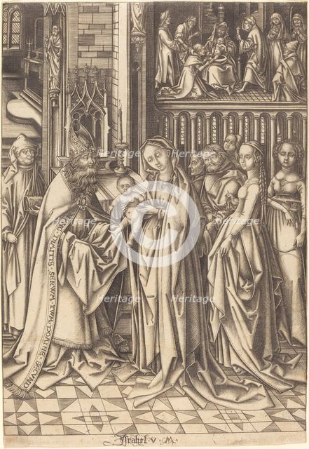 The Presentation in the Temple, c. 1490/1500. Creator: Israhel van Meckenem.