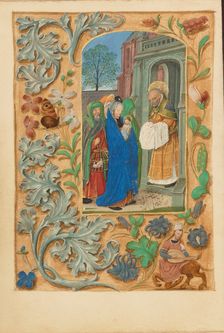 The Presentation in the Temple; Crohin-La Fontaine Hours, (about 1480-1485?). Creators: Master of the Dresden Prayer Book, Workshop of the Master of the Dresden Prayer Book