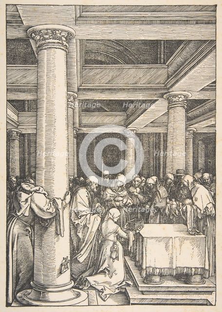The Presentation in the Temple, from The Life of the Virgin, ca. 1505. Creator: Albrecht Durer.