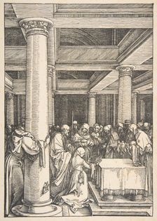 The Presentation in the Temple, from The Life of the Virgin, ca. 1505. Creator: Albrecht Durer