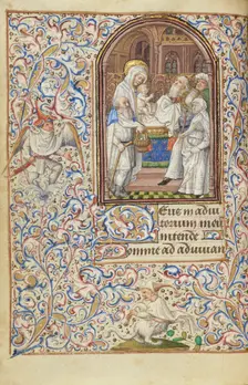 The Presentation in the Temple; Hours of Simon de Varie, 1455. Creator: Dunois Master