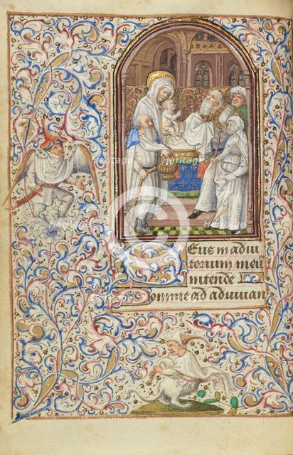 The Presentation in the Temple; Hours of Simon de Varie, 1455. Creator: Dunois Master.