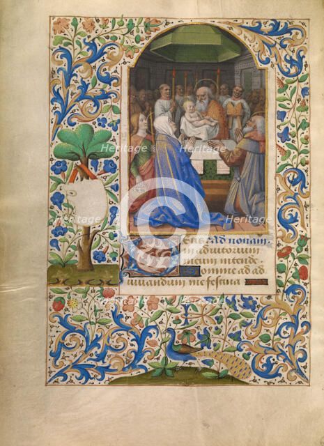 The Presentation in the Temple; Katherine Hours, about 1480-1485. Creator: Jean Bourdichon.