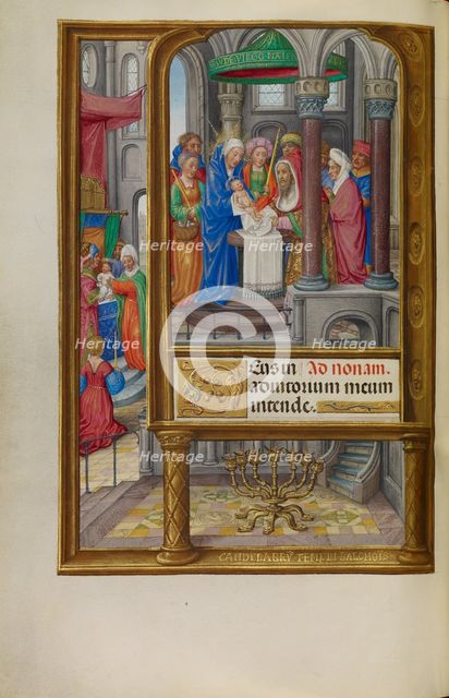 The Presentation in the Temple; Spinola Hours, about 1510-1520. Creator: Master of James IV of Scotland.