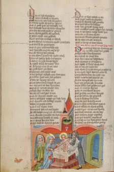 The Presentation in the Temple; Weltchronik, about 1400-1410. Creator: Unknown