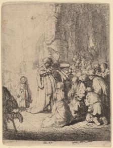 The Presentation in the Temple with the Angel: Small Plate, 1630. Creator: Rembrandt Harmensz van Rijn