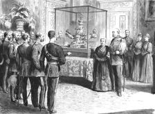 'The Presentation of the Officers Jubilee Memorial to Her Majesty at Buckingham Palace 1890. Creator: Unknown