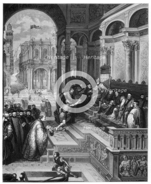 'The Presentation of the Ring', 1534 (1870). Artist: Roland Brunier