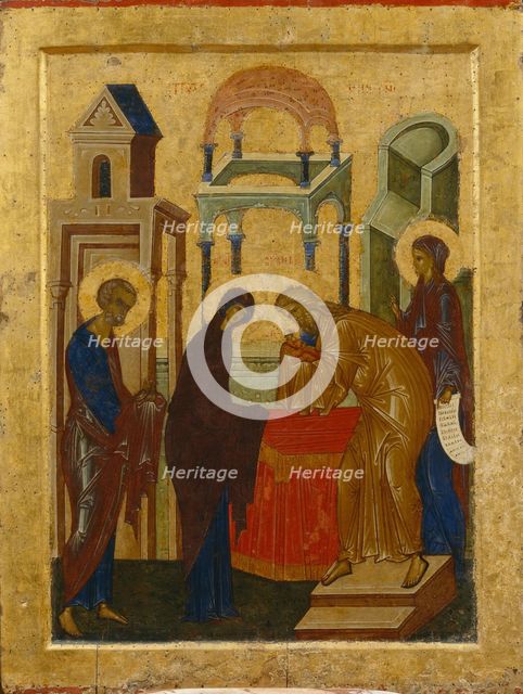 The Presentation of the Virgin Mary, 1497. Artist: Russian icon  