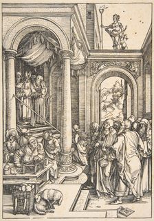 The Presentation of the Virgin in the Temple, from The Life of the Virgin, ca. 1503. Creator: Albrecht Durer