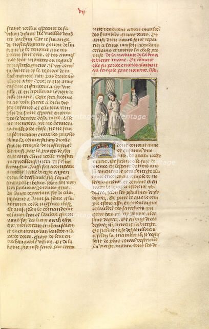 The Presentation of the Virgin in the Temple; Miroir Historial, about 1475. Creator: Unknown.