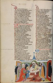 The Presentation of the Virgin in the Temple; Weltchronik, about 1400-1410. Creator: Unknown