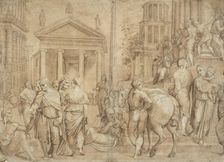 The presentation of the Virgin, late 16th century. Creator: Unknown