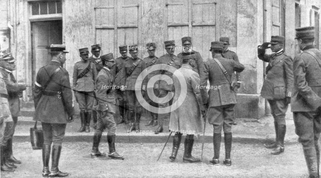 The presentation of General Franchet d'Esperey to an Italian envoy to France, Champagne, (1926). Artist: Unknown