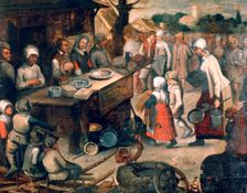 The Presentation of Gifts c1584-1638. Artist: Pieter Brueghel the Younger