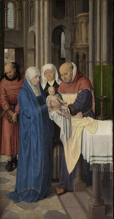 The Presentation of Jesus at the Temple. Triptych of Jan Floreins, right panel, 1479. Creator: Memling; Hans (1433/40-1494)