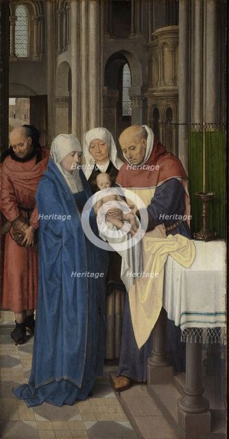 The Presentation of Jesus at the Temple. Triptych of Jan Floreins, right panel, 1479. Creator: Memling; Hans (1433/40-1494).