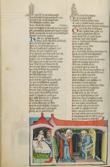The Presentation of Samuel in the Temple; Weltchronik, about 1400-1410. Creator: Unknown