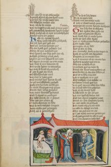 The Presentation of Samuel in the Temple; Weltchronik, about 1400-1410. Creator: Unknown