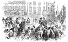 The President in the Rue St. Jean, at Caen, 1850. Creator: Unknown