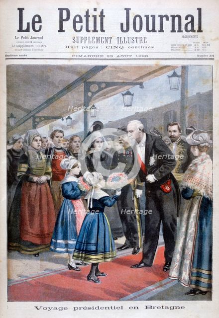 The President of the French Republic visiting Brittany, 1896. Artist: Unknown