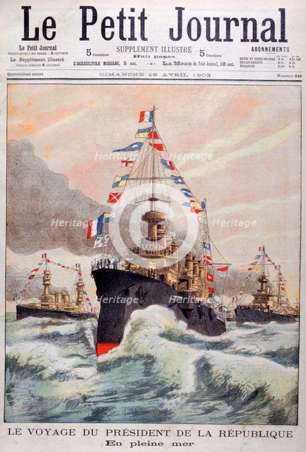 The President of the Republic of France on his way to Algeria, 1902. Artist: Unknown