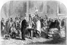 The president of the United States inducing the hostile tribes to shake hands 1858