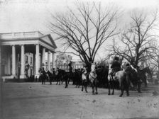 The "President's own" in waiting as escort at the White House, between 1889 and 1906. Creator: Frances Benjamin Johnston