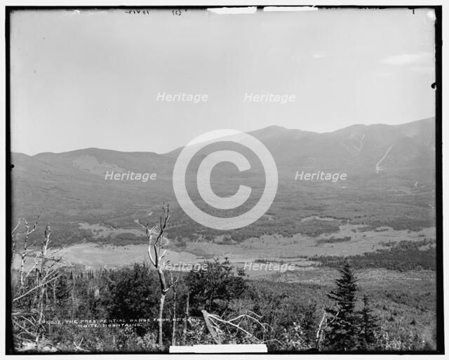 The Presidential Range from Mt. Echo, White Mountains, c1900. Creator: Unknown.