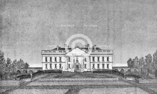 The president's house, north portico, USA, 1834 (1908). Artist: Unknown