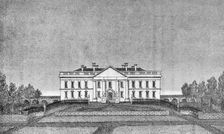 The president's house, north portico, USA, 1834 (1908)