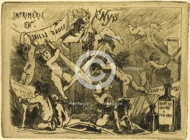 The Press, 1878. Creator: Félicien Rops.